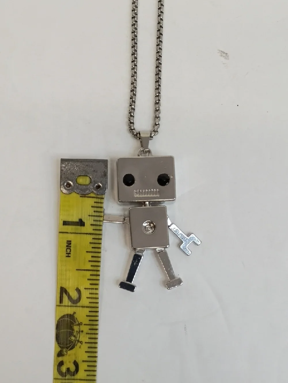 Silver Robot Pendant Necklace Movable Charm Kawaii Novelty Jewelry
